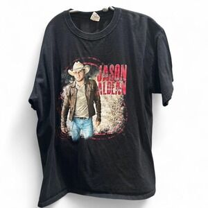2012‎ Jason Aldean black cotton t-shirt Size XL (xl3) 23" ptp
